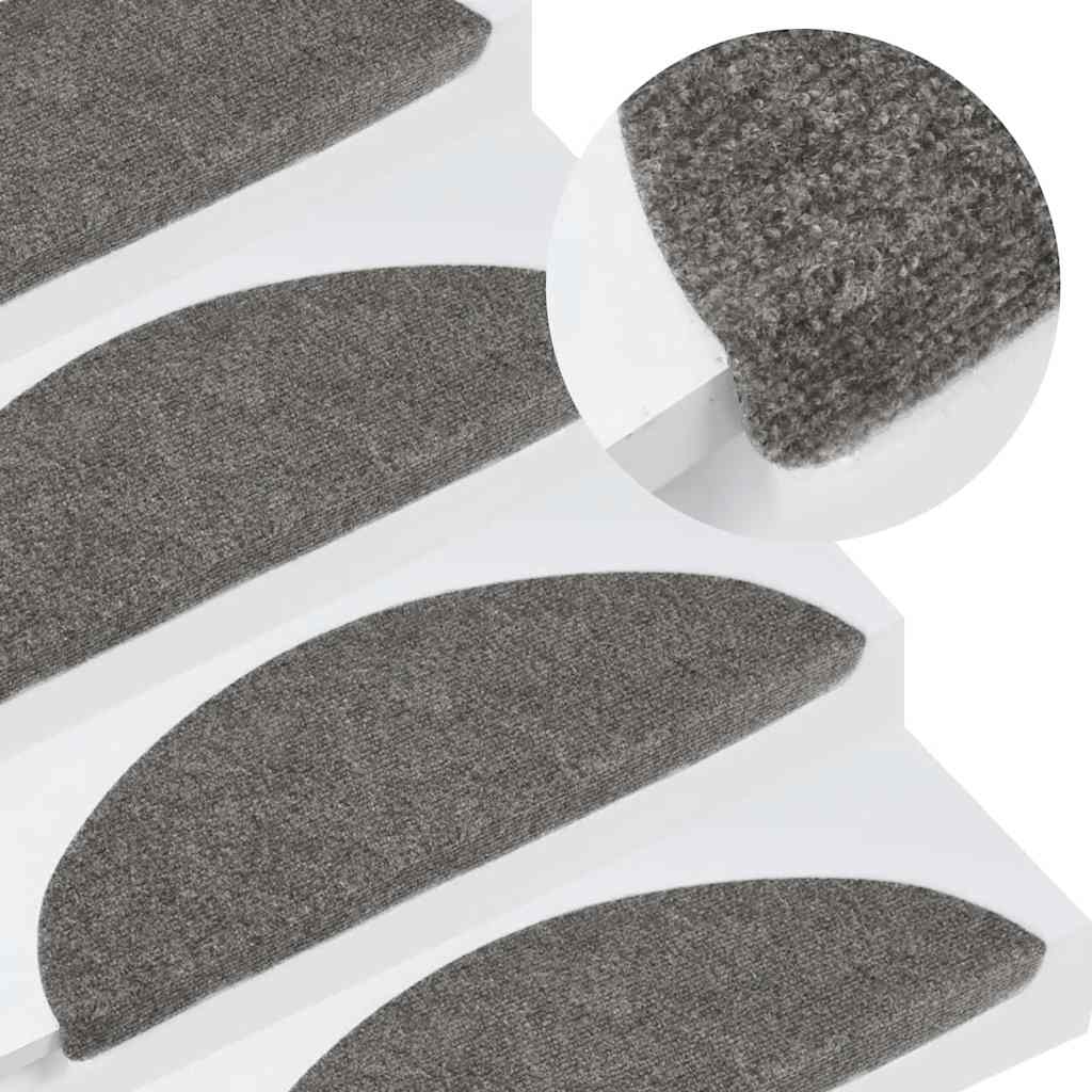 Tapetes de escada adesivos 20 pcs 56x17x3 cm cinzento