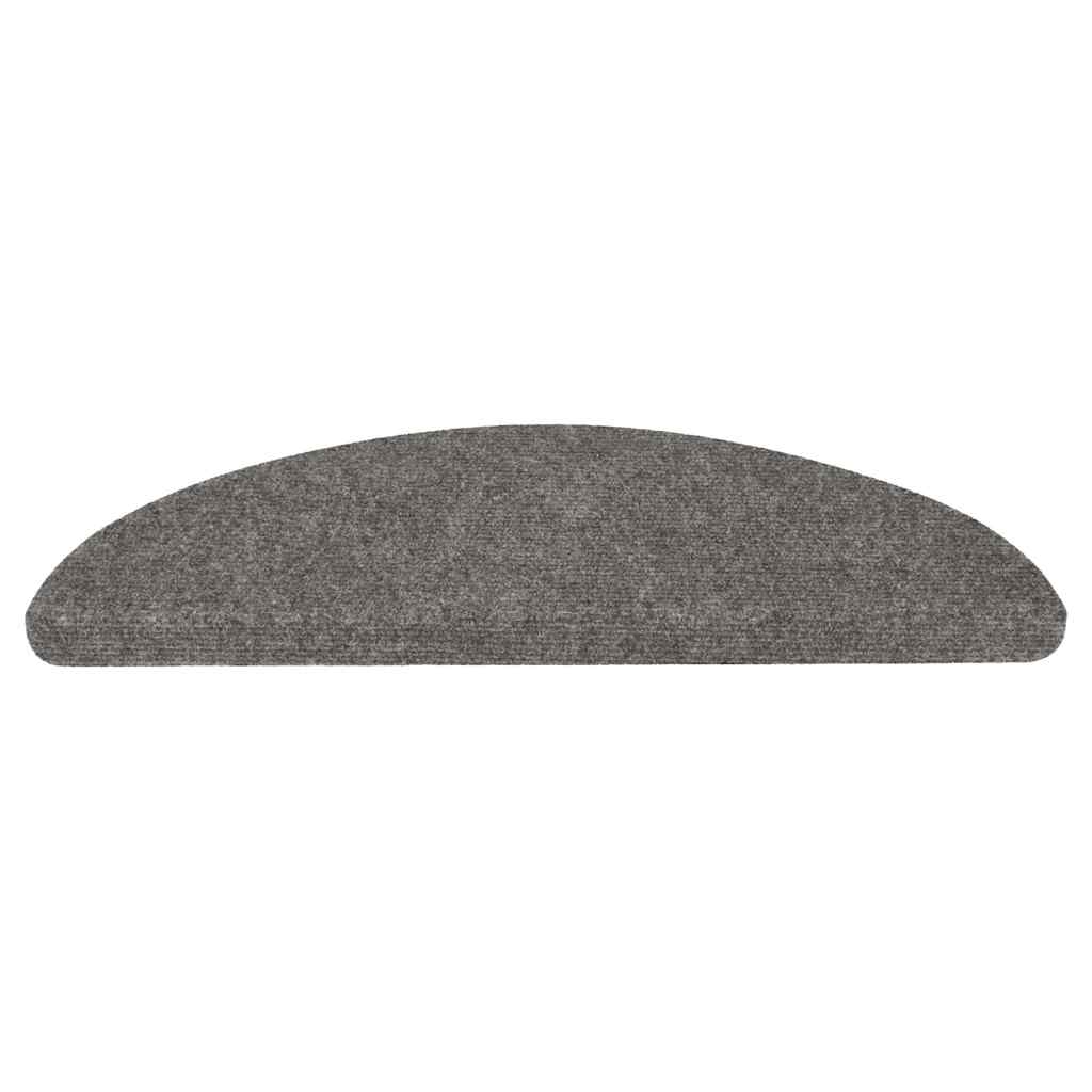 Tapetes de escada adesivos 20 pcs 56x17x3 cm cinzento