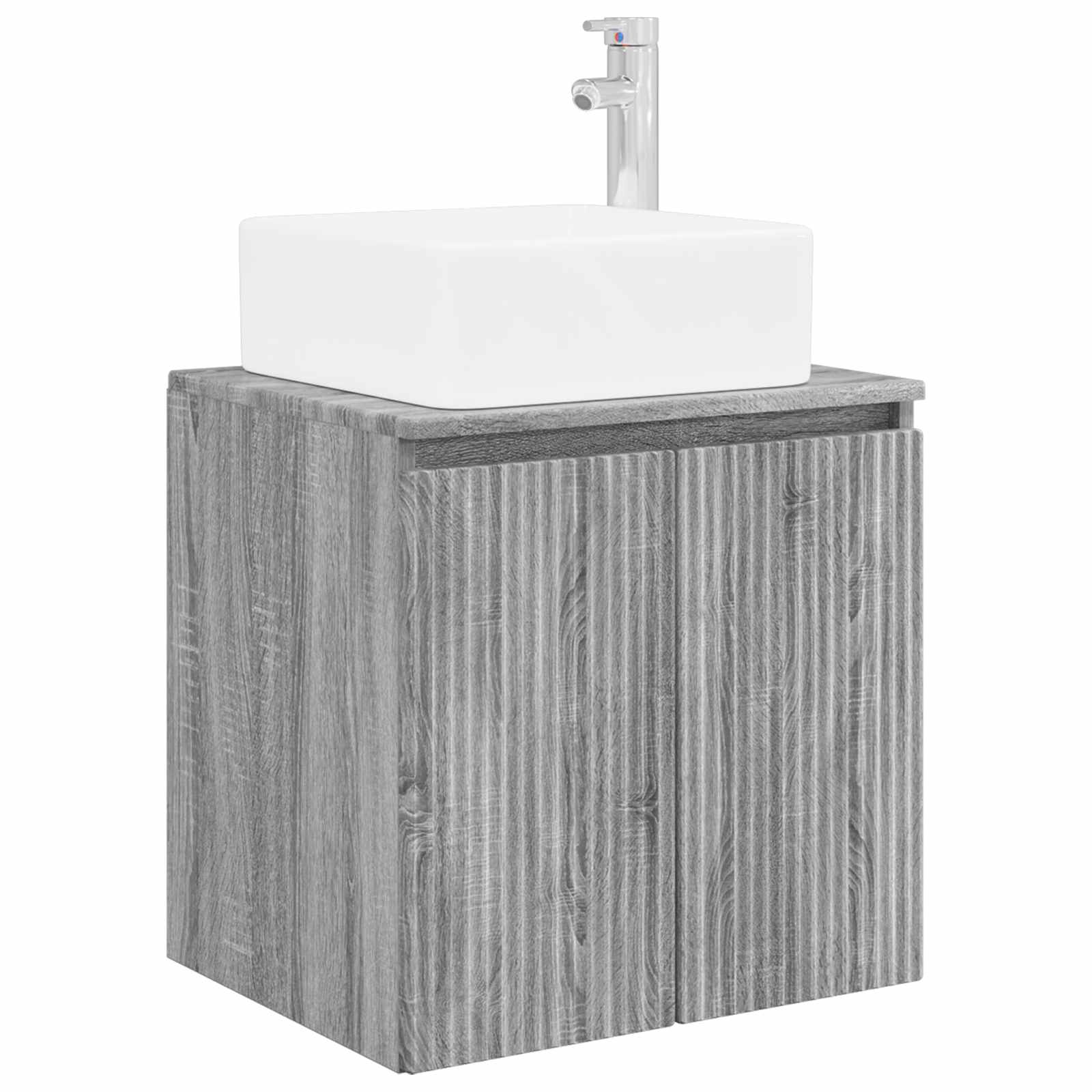 Vaidade com pia suspensa sonoma cinzento 49,5 x 41 x 63 cm