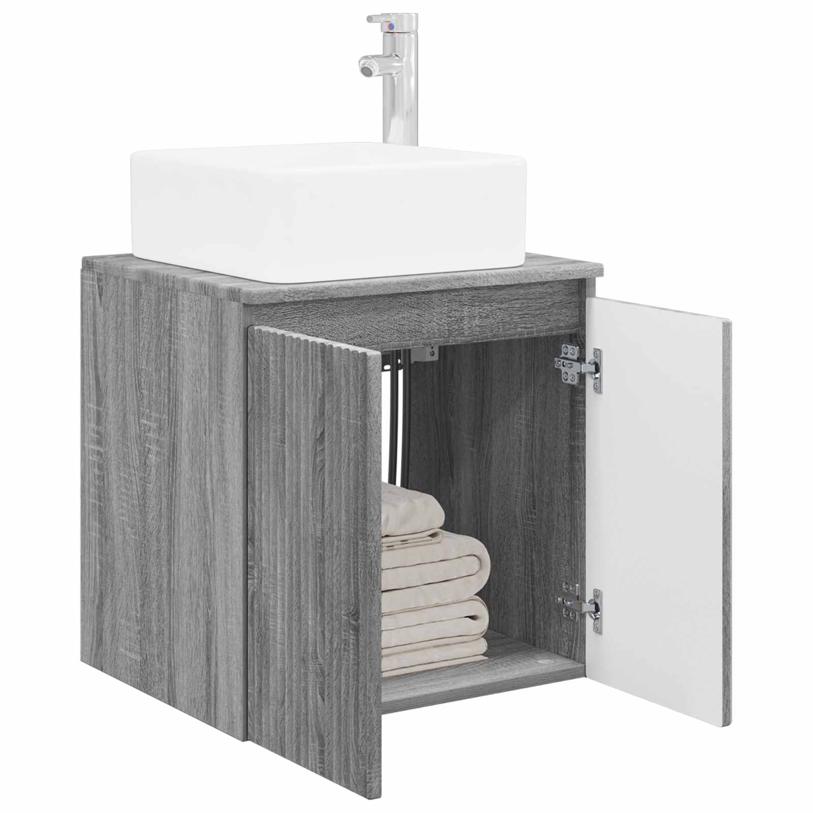 Vaidade com pia suspensa sonoma cinzento 49,5 x 41 x 63 cm