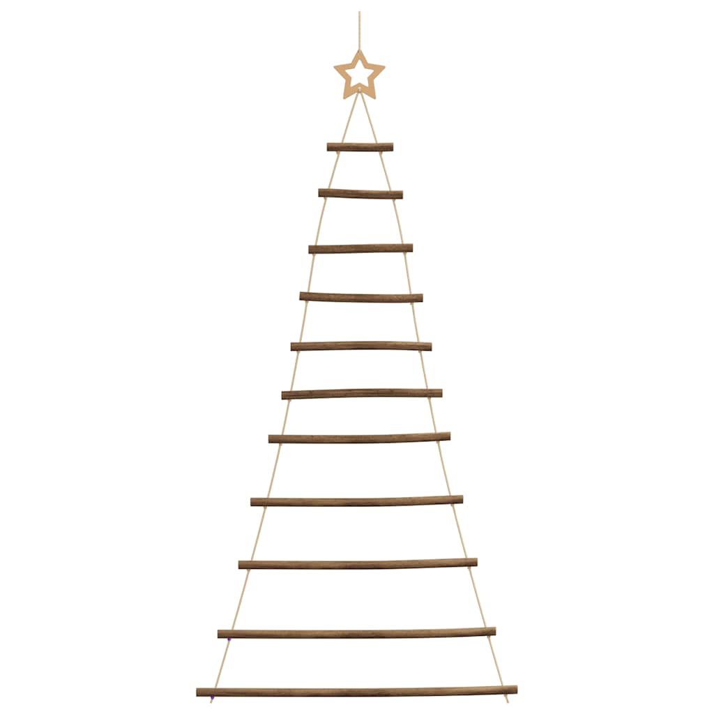 Árvore de natal suspensa com estrela no topo 74x150 cm galho natural