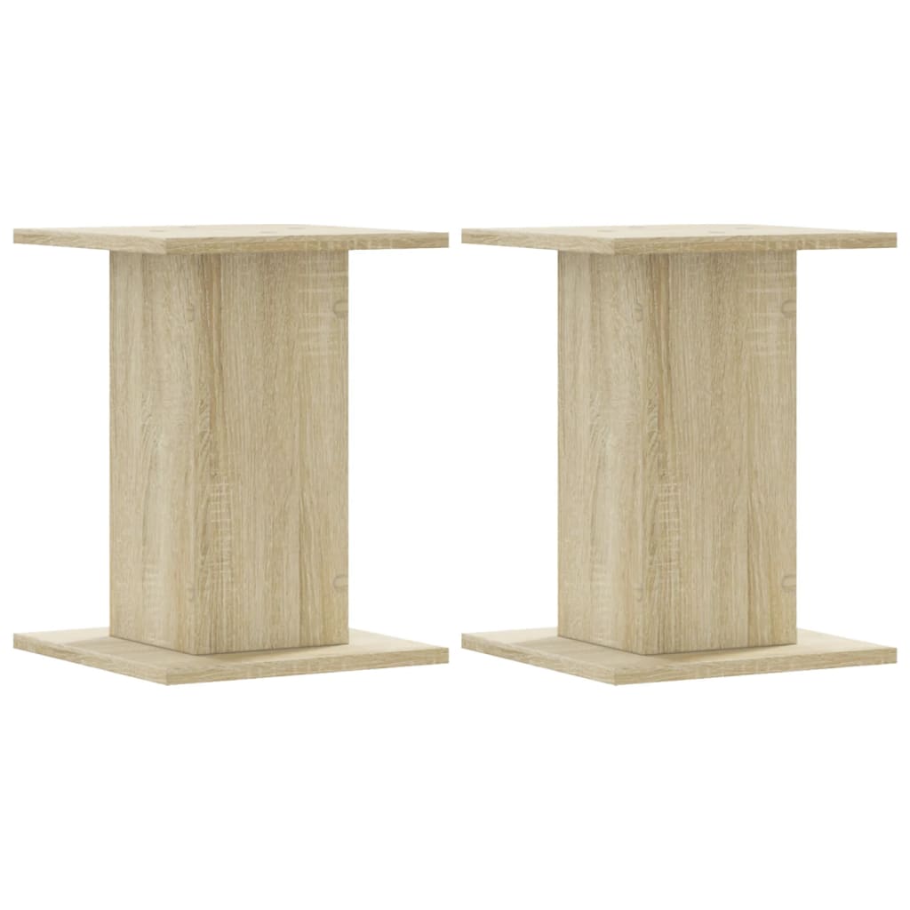 Suportes de colunas 2 pcs derivados madeira carvalho sonoma