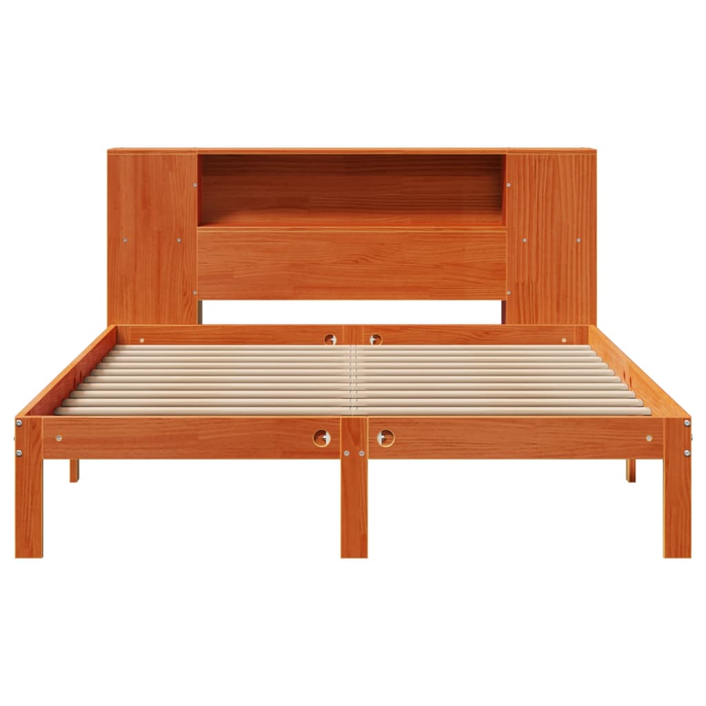 Cama com estante sem colchão 135x190 cm pinho maciço