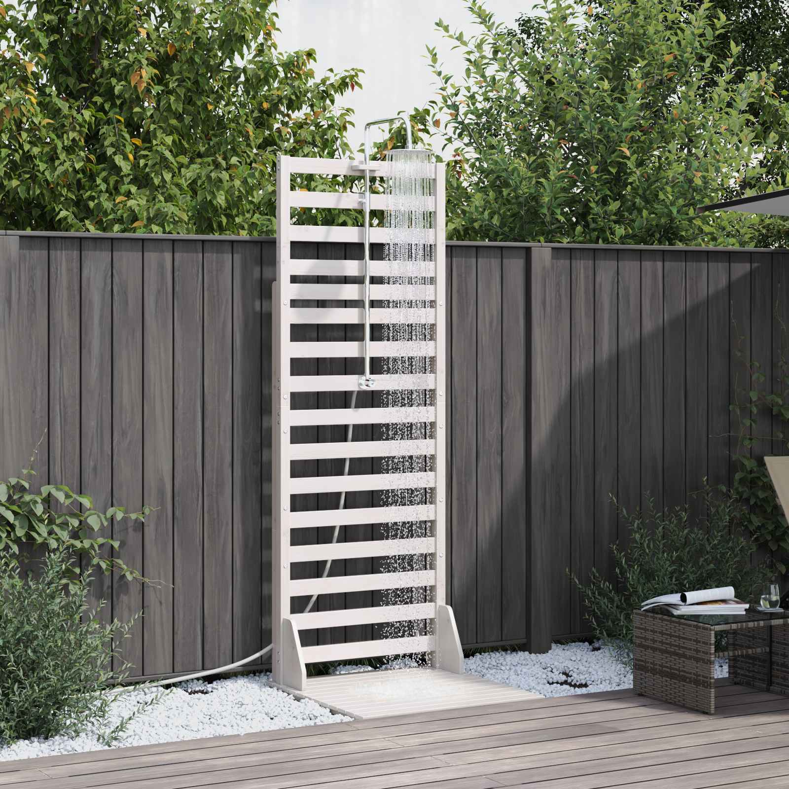 Chuveiro externo 225 cm branco