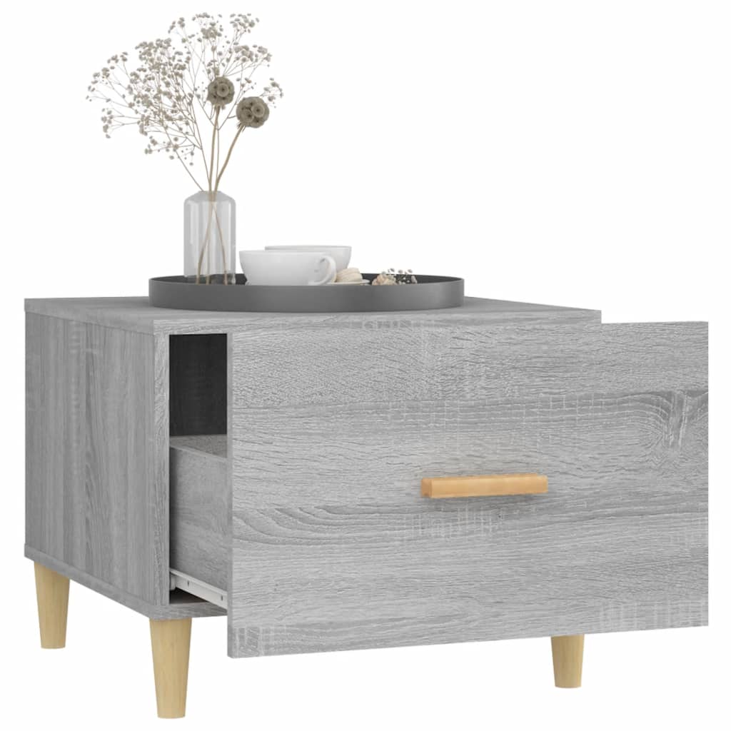 Mesas de centro 2 pcs 50x50x40 cm madeira proc. sonoma cinza