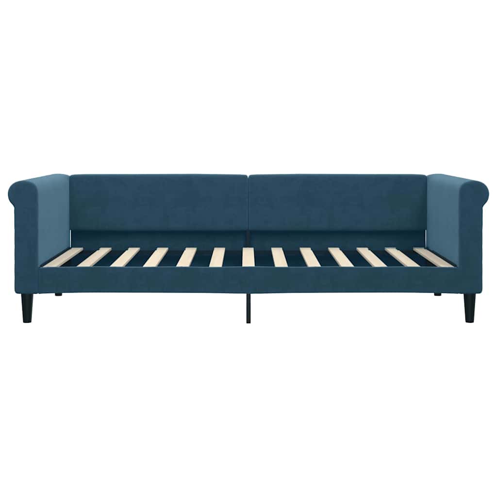 Sofá-cama 90x200 cm veludo azul