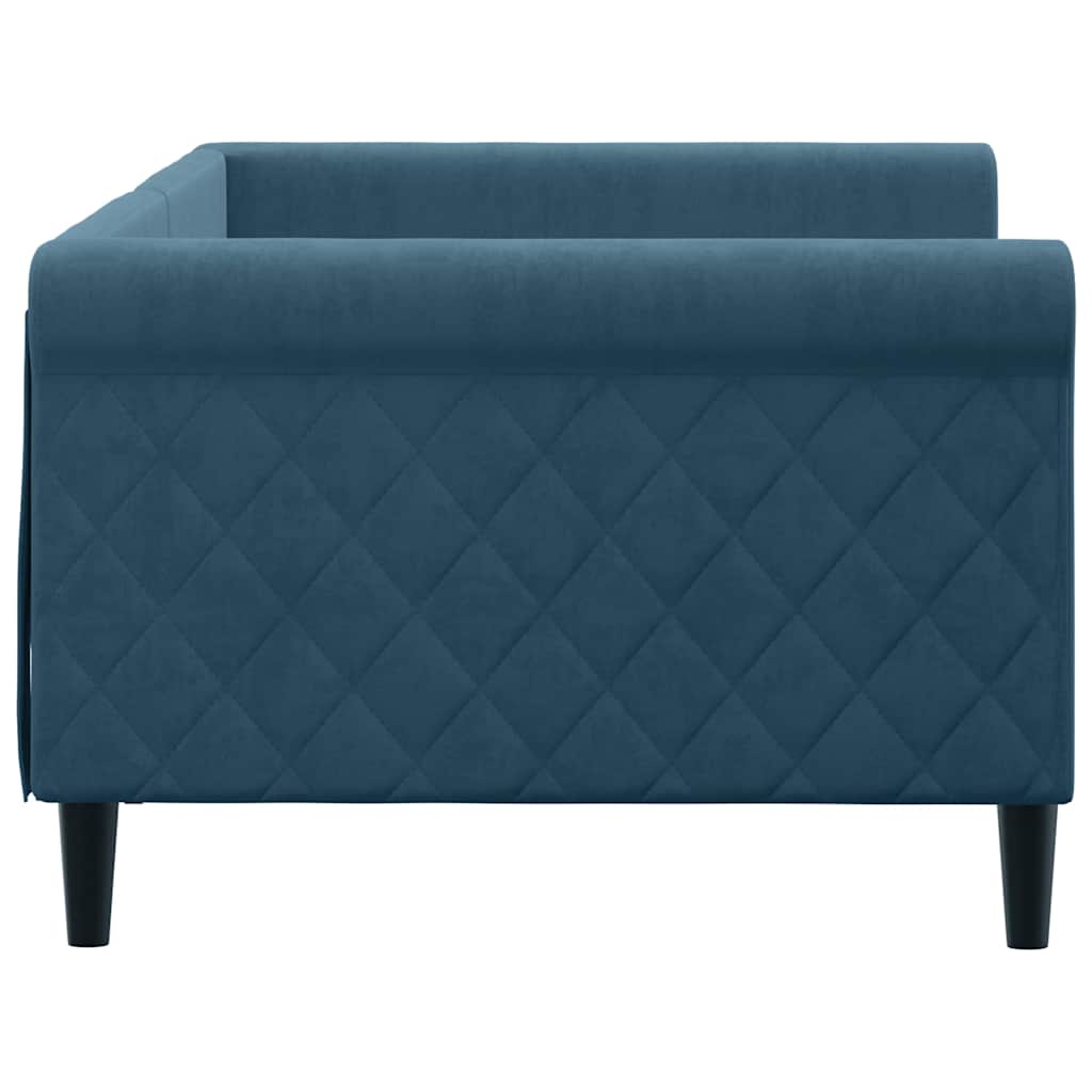 Sofá-cama 90x200 cm veludo azul