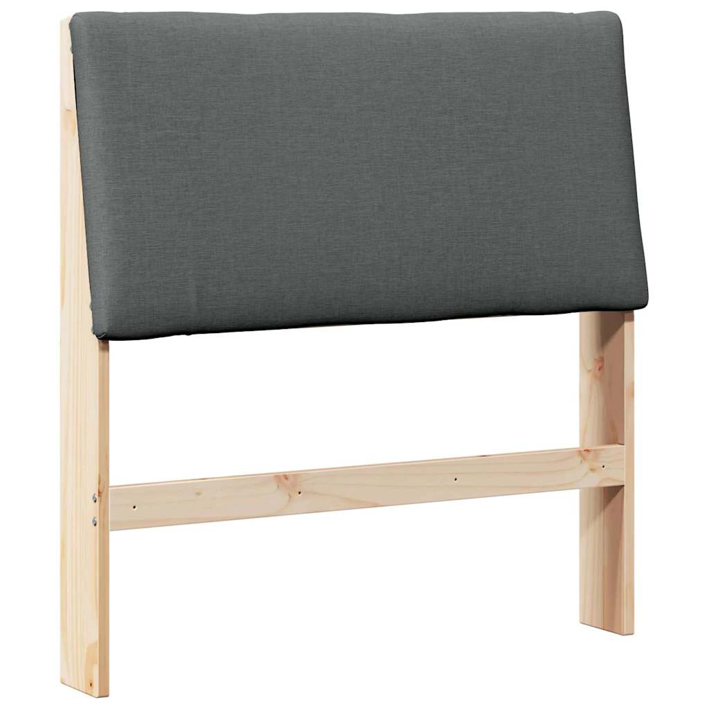 Cabeceira estofada cinza escuro 90 cm