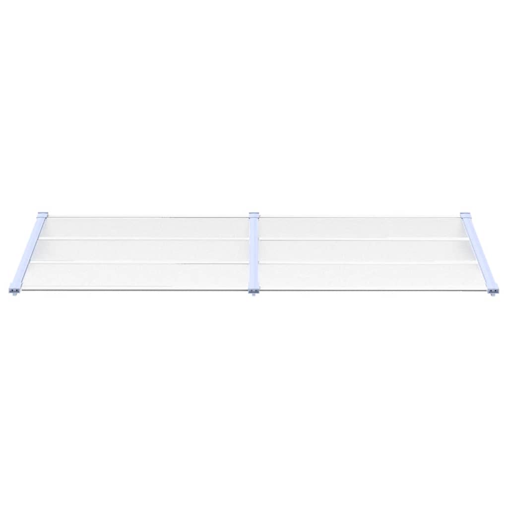 Toldo para porta 239x90 cm policarbonato cinzento/transparente