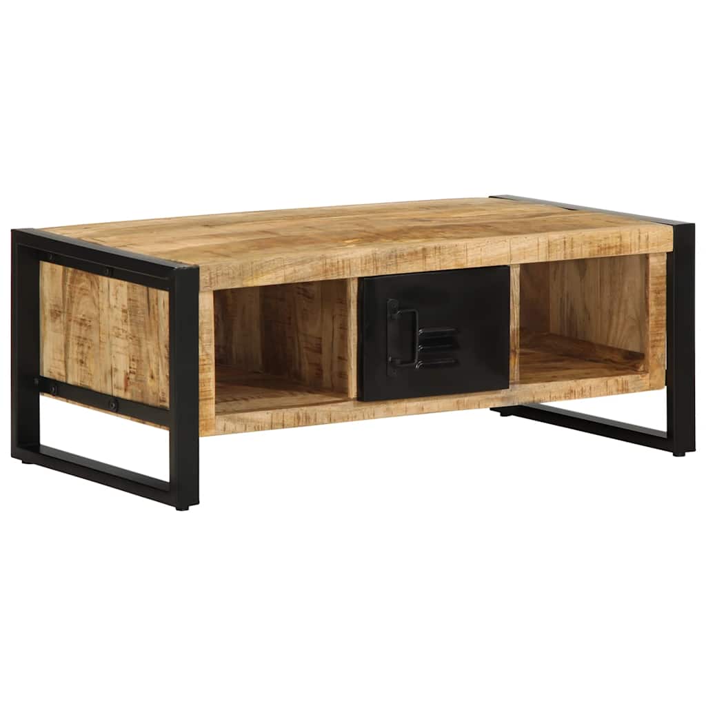 Mesa de centro 90x50x36 cm madeira de mangueira áspera maciça