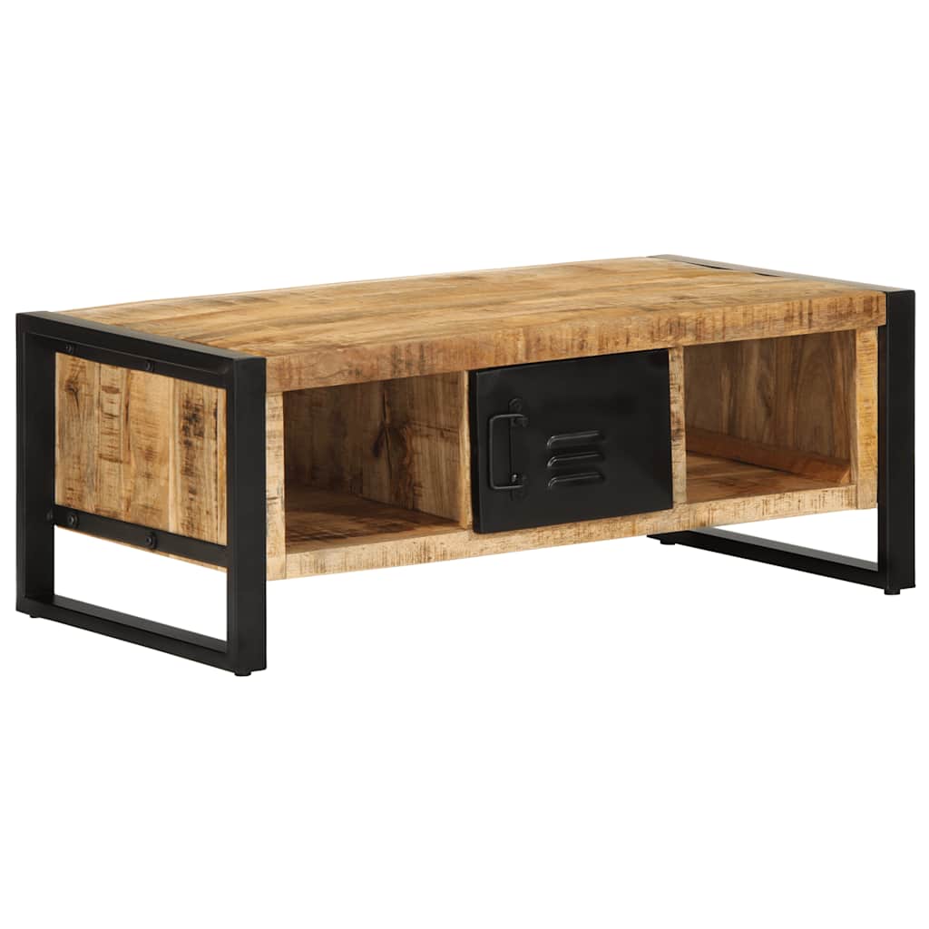 Mesa de centro 90x50x36 cm madeira de mangueira áspera maciça