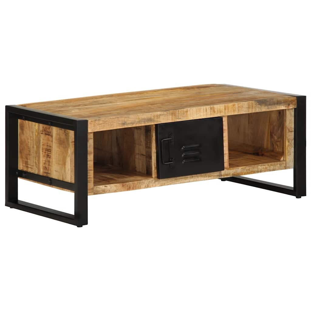 Mesa de centro 90x50x36 cm madeira de mangueira áspera maciça