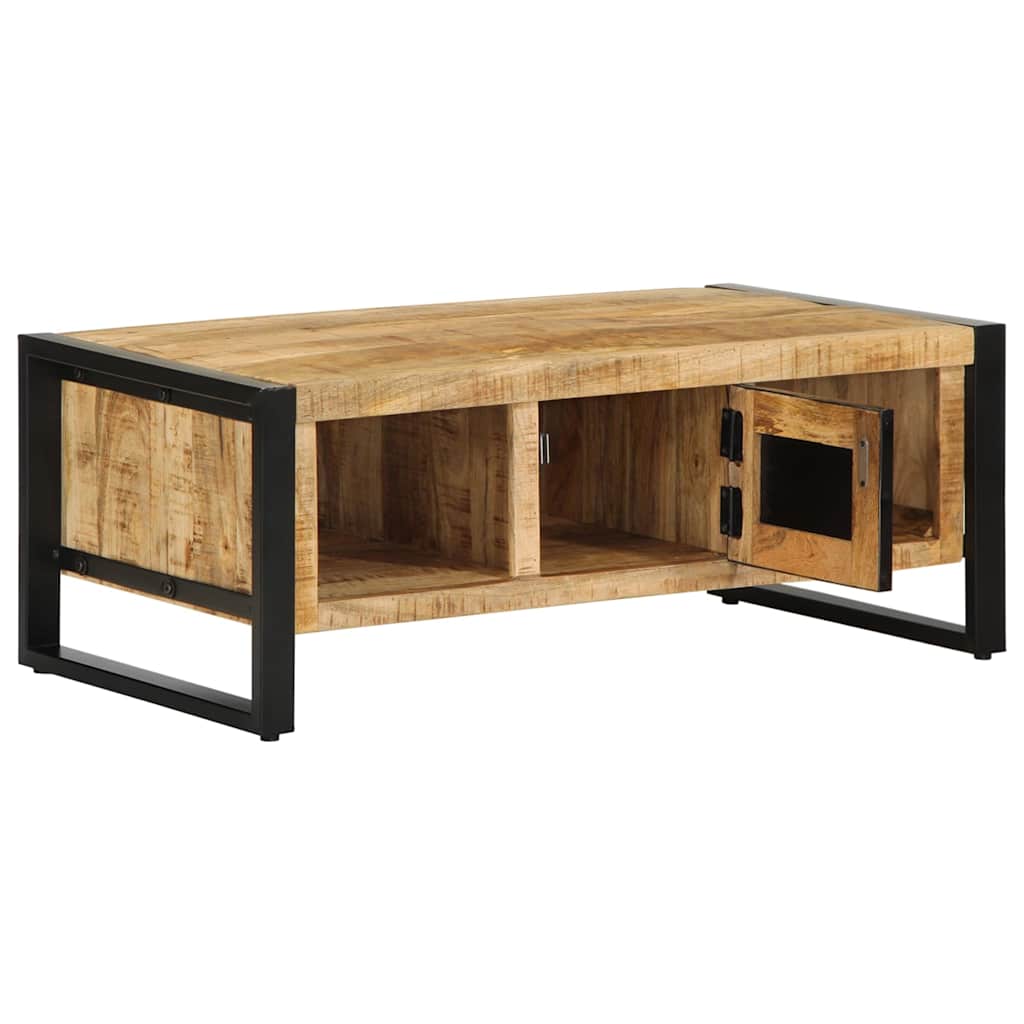 Mesa de centro 90x50x36 cm madeira de mangueira áspera maciça