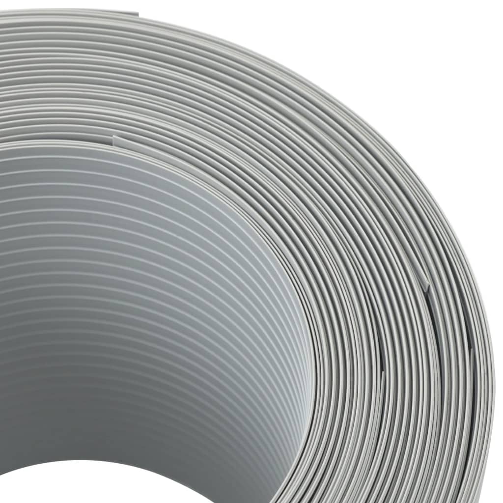 Telas privacidade p/ jardim 10 pcs 252,5x19 cm PVC cinza claro