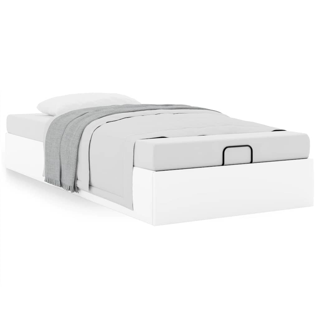 Estrutura de cama otomana sem colchão 100x200 cm branca
