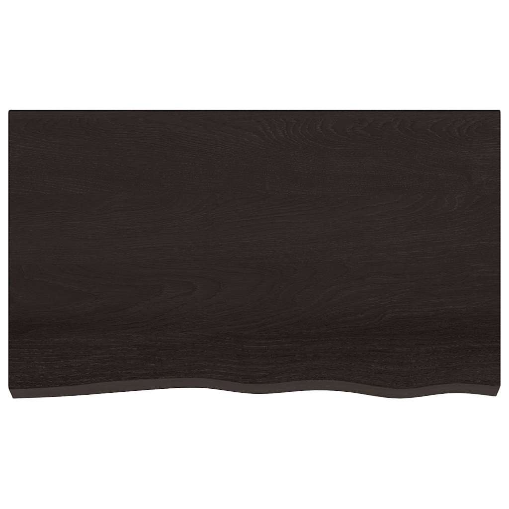 Tampo de mesa 100x60x2 cm carvalho tratado castanho-escuro
