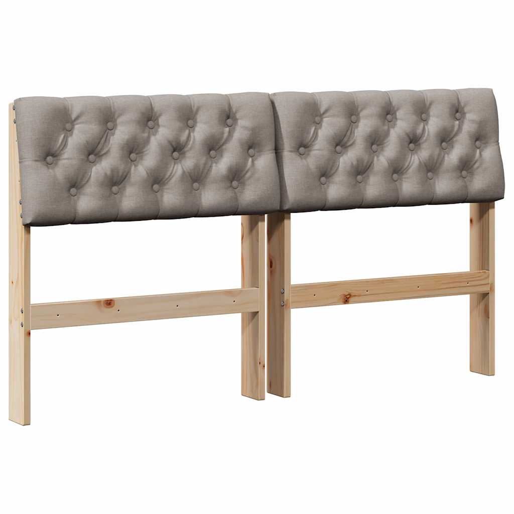 Cabeceira estofada cinzento-acastanhado 150 cm