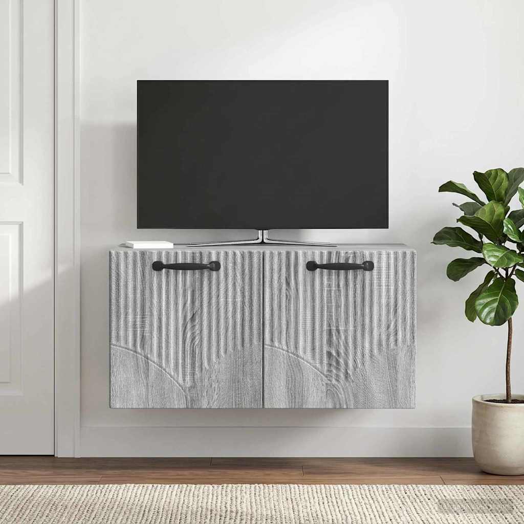 Gabinete de TV de parede sonoma cinzento 59,5 x 31 x 30 cm