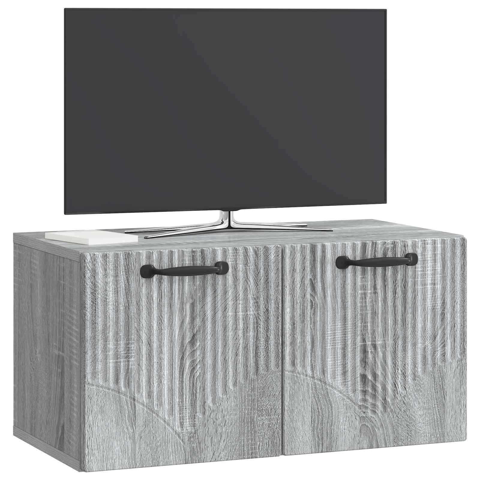 Gabinete de TV de parede sonoma cinzento 59,5 x 31 x 30 cm
