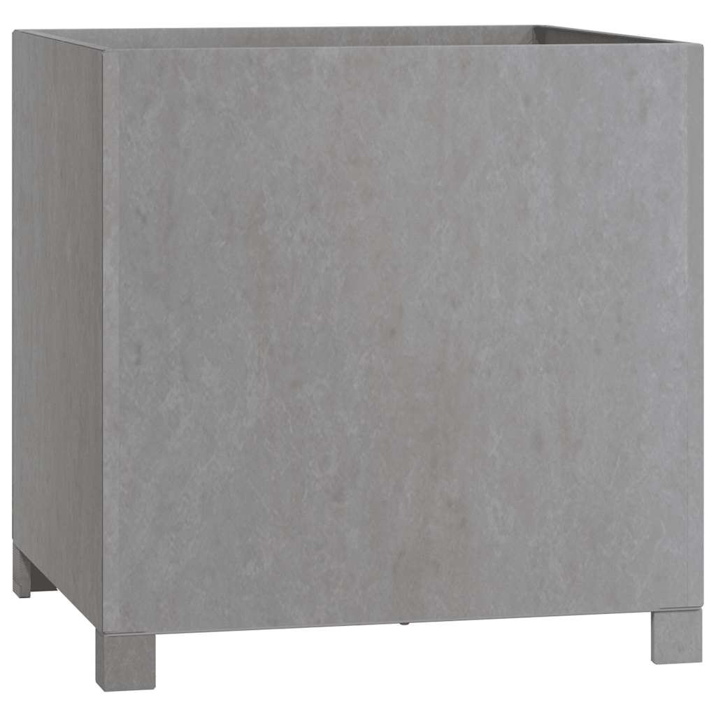 Vaso/floreira com pernas 50x50x50 cm aço corten cor enferrujado