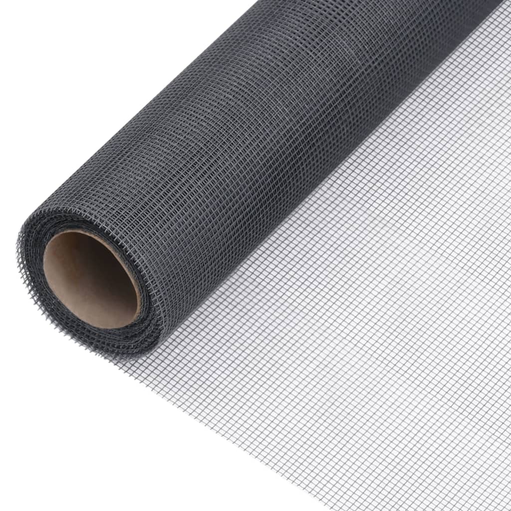 Rede mosquiteira em fibra de vidro 100x1000 cm cinzento