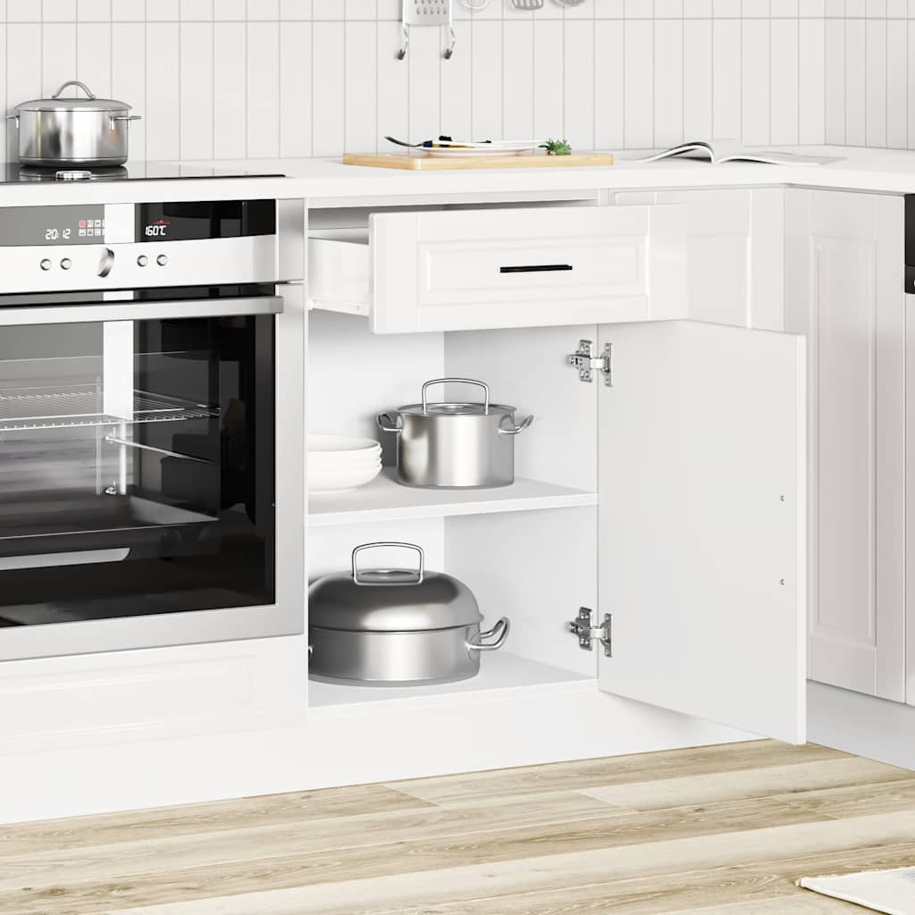 Armário base cozinha porto derivados madeira branco brilhante