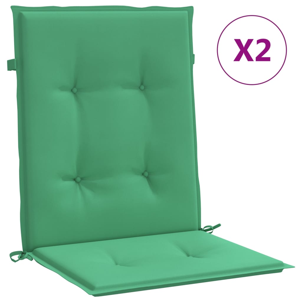 Almofadões lombares p/ cadeiras de jardim 2pcs oxford verde
