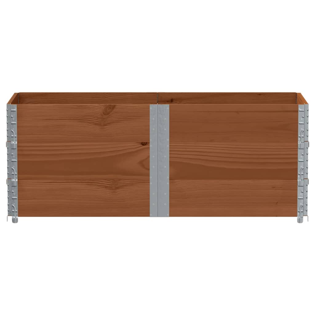 Colares p/ paletes 3 pcs 150x50cm madeira pinho maciça castanho