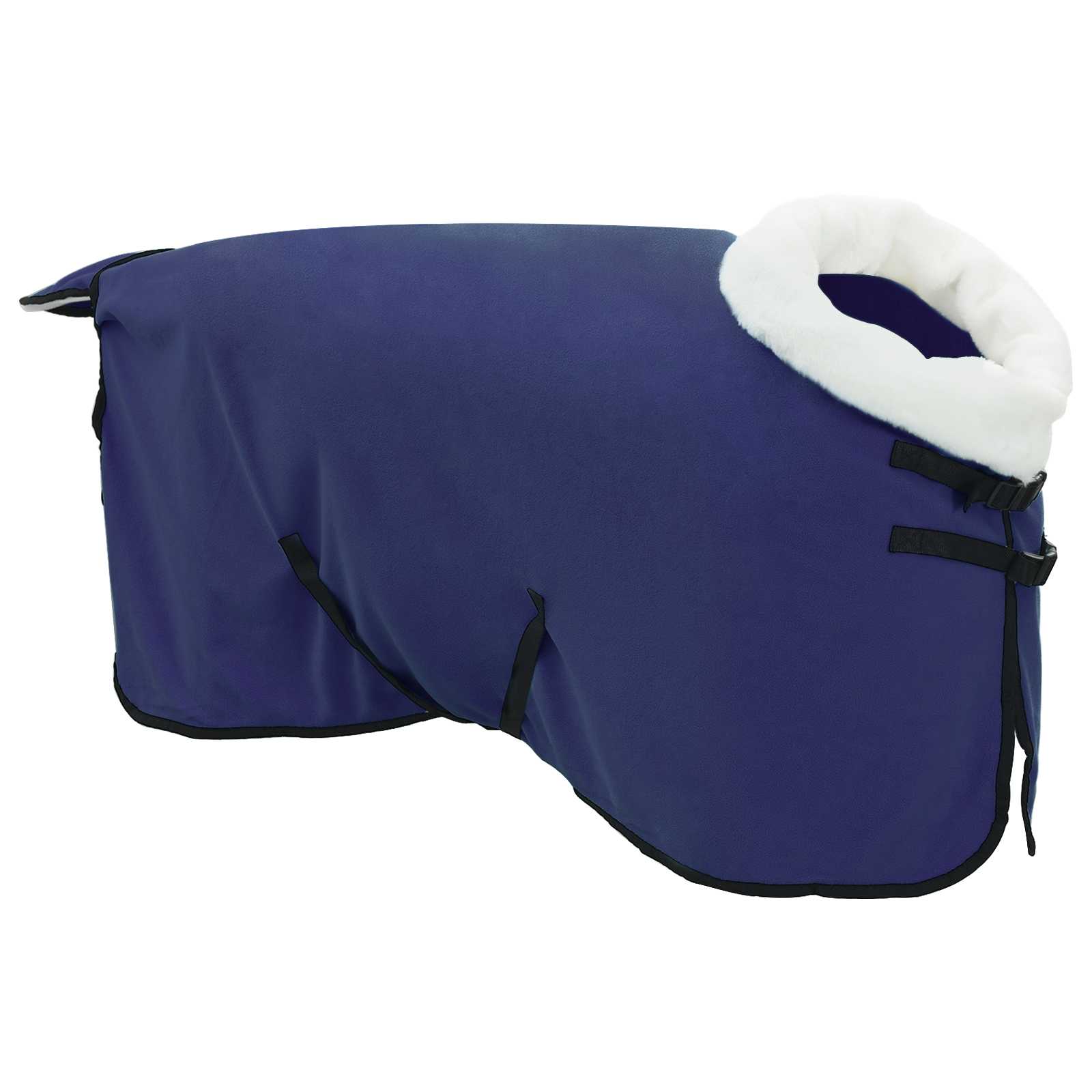Cobertor de cavalo azul marinho 75 cm fleece polar