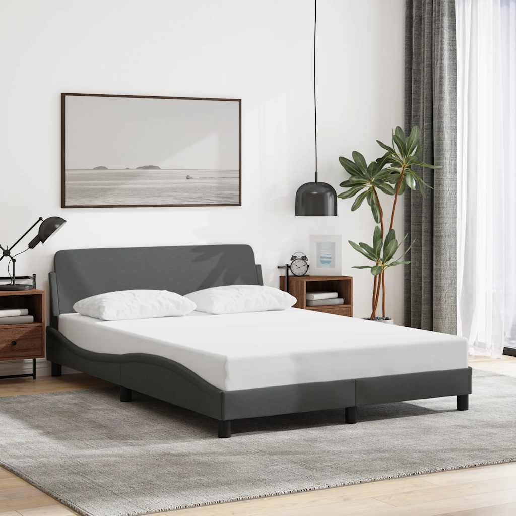 Estrutura de cama dover cinza escuro 135x190 cm em tecido