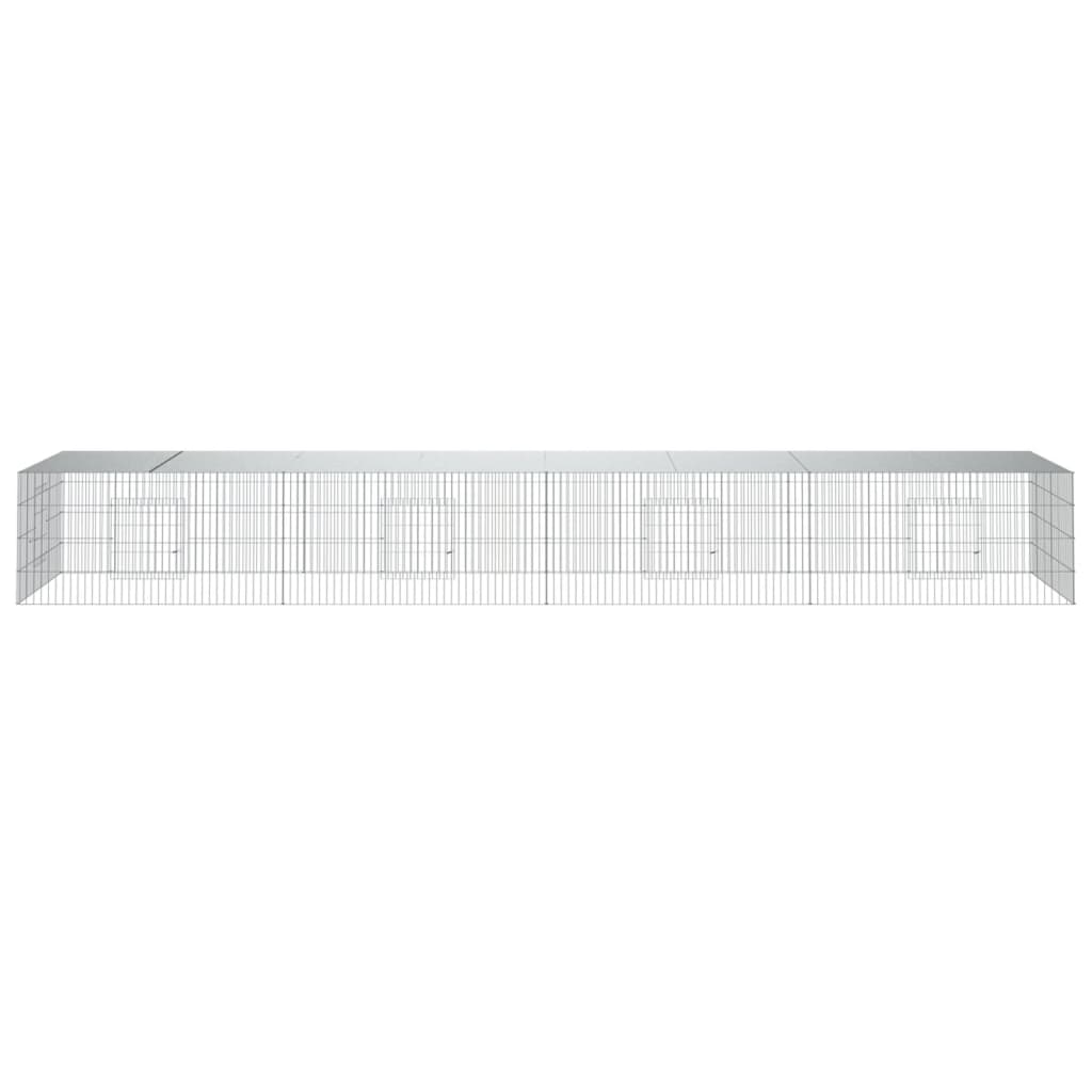 Coelheira de 4 painéis 433x109x54 cm ferro galvanizado
