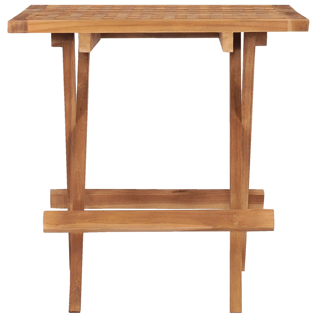Mesa de jardim dobrável 50x50x50 cm madeira de teca maciça