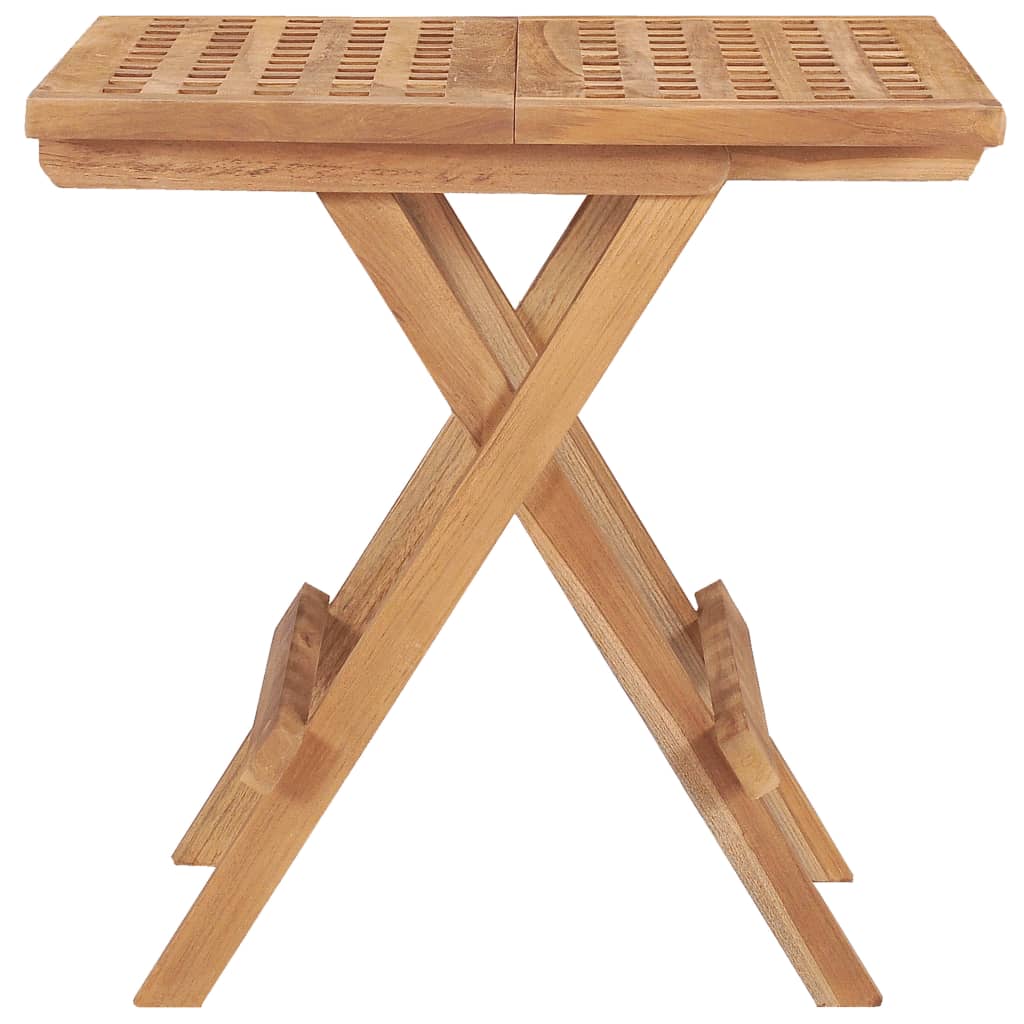 Mesa de jardim dobrável 50x50x50 cm madeira de teca maciça