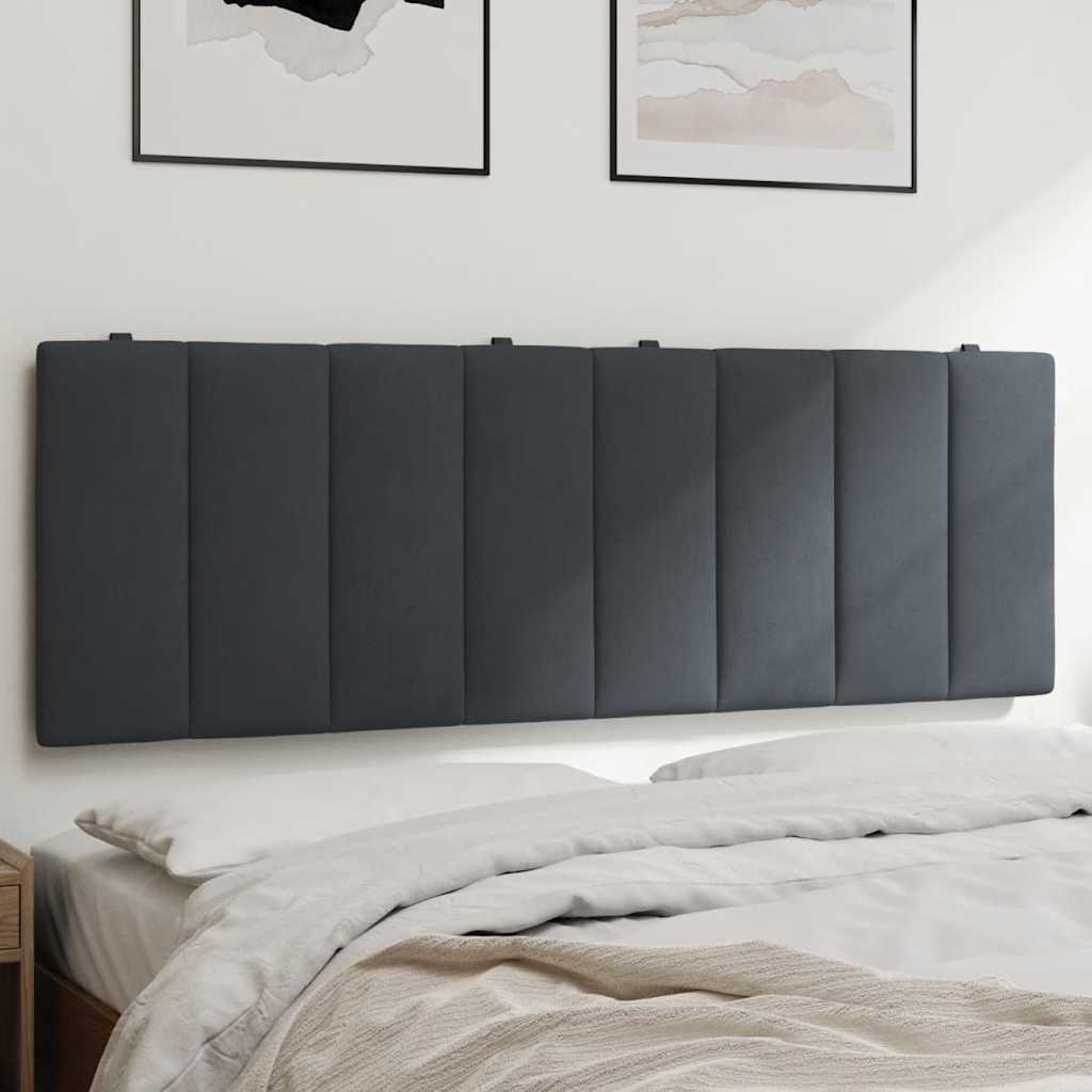 Almofadão de cabeceira hanko 140 cm veludo cinzento-escuro