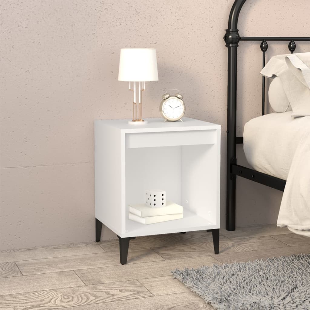 Mesas de cabeceira 2 pcs 40x35x50 cm branco