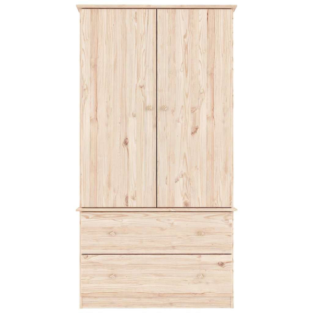 Roupeiro alta 90x55x170 cm madeira de pinho maciça