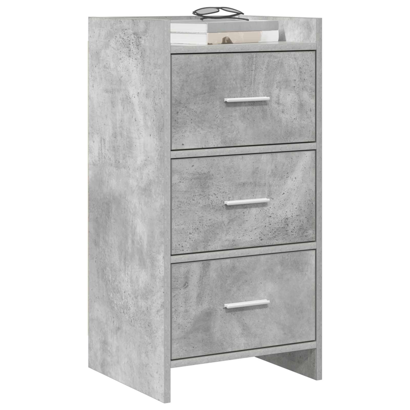 Buffet cinzento cimento 40 x 36 x 80 cm derivados de madeira