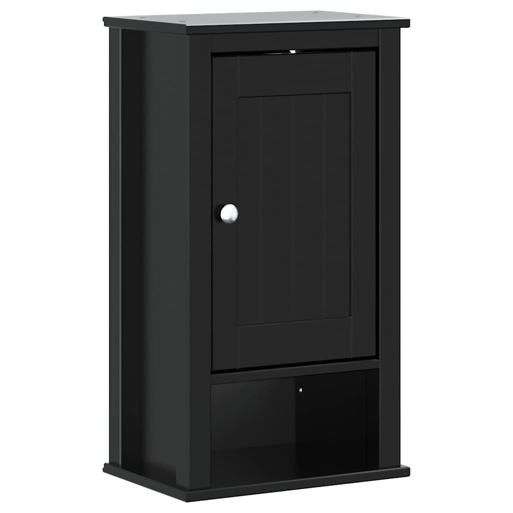 4 Pcs conjunto de móveis para wc berg pinho maciço preto