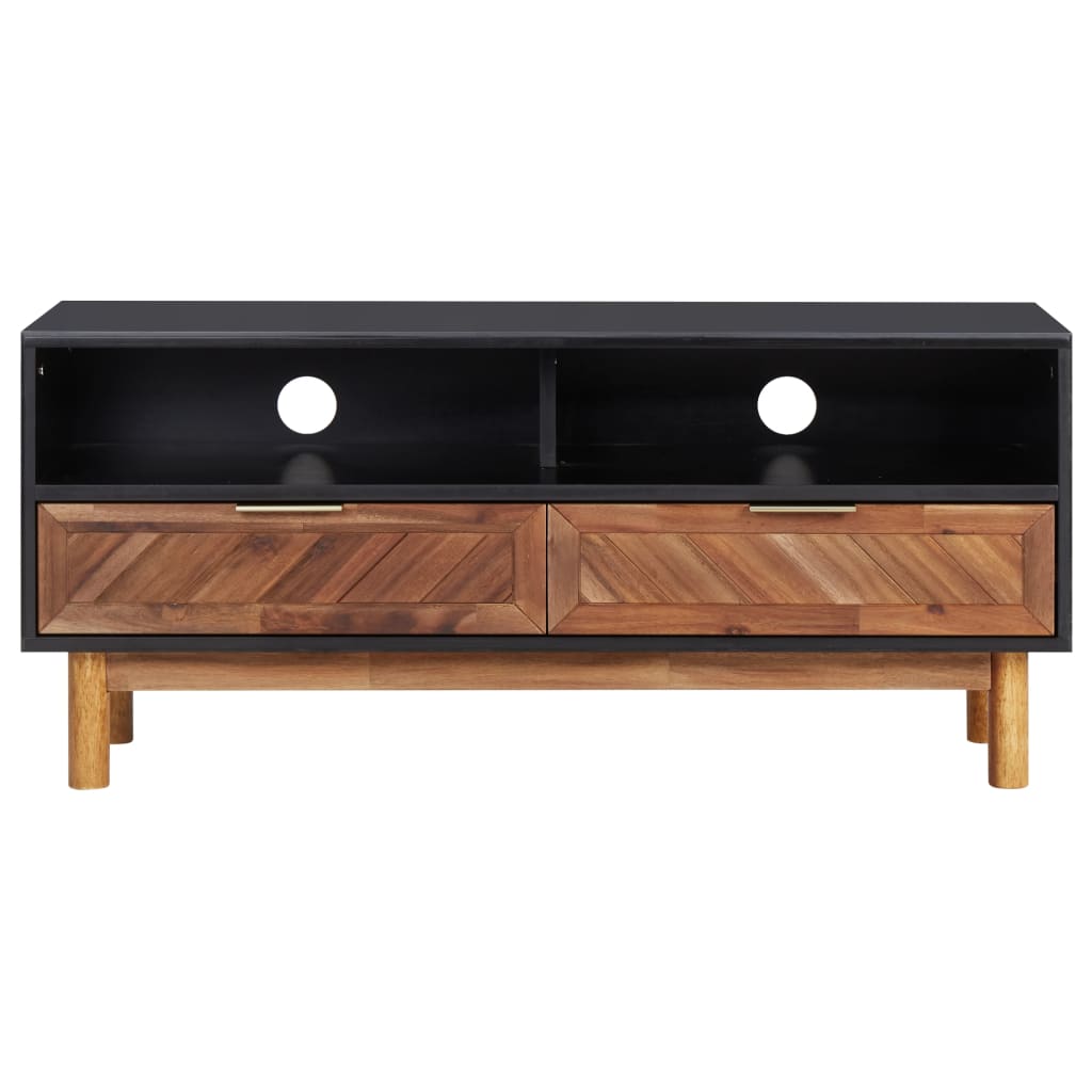 Móvel de TV 100x35x45 cm madeira de acácia maciça e MDF