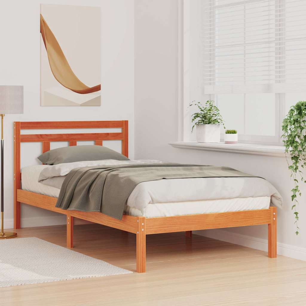 Estrutura da cama castanho 90 x 190 cm