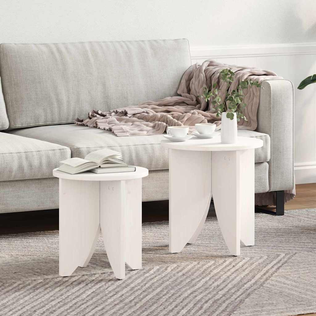 Mesa de centro 2 unid. branco 41,5 x 41,5 x 44 cm