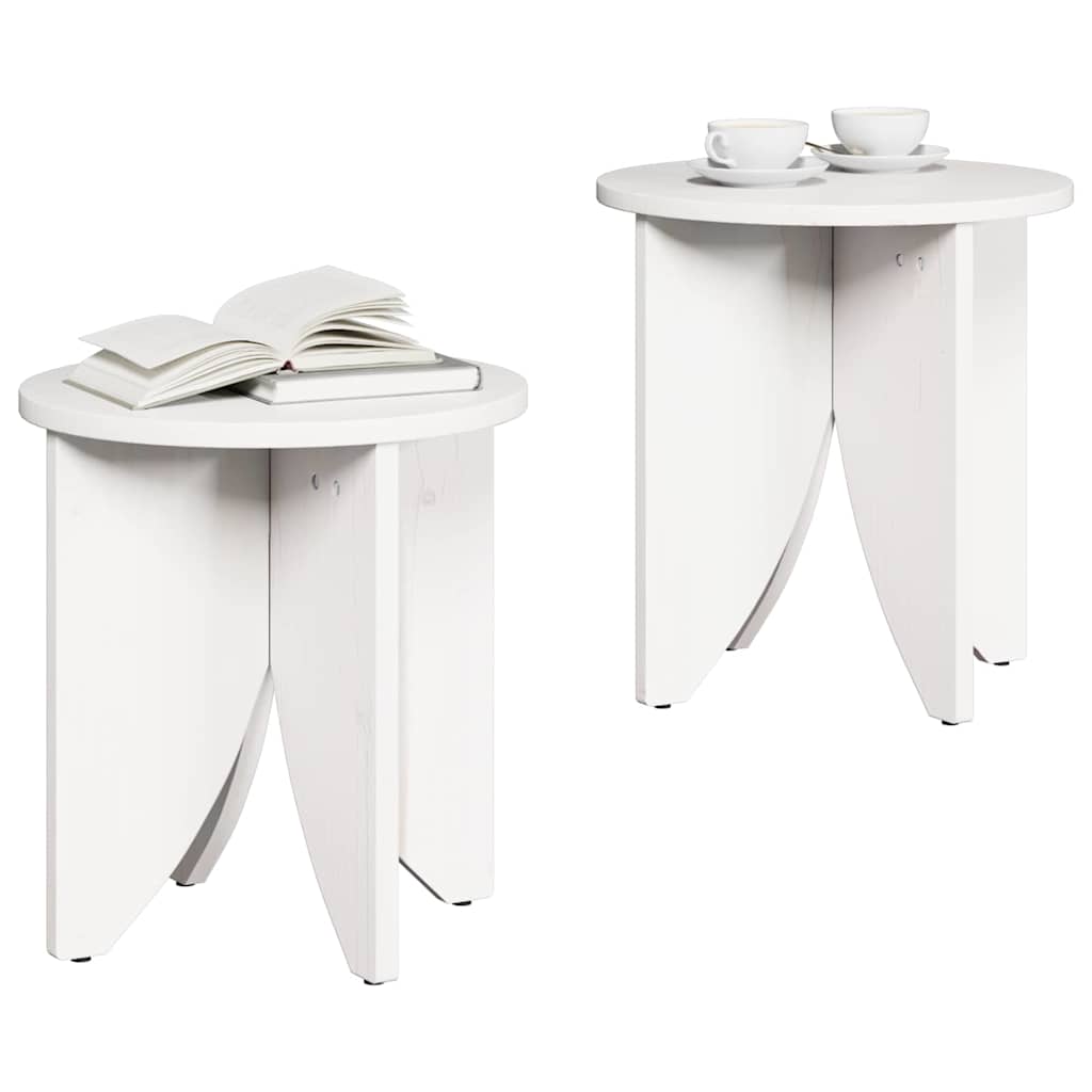 Mesa de centro 2 unid. branco 41,5 x 41,5 x 44 cm
