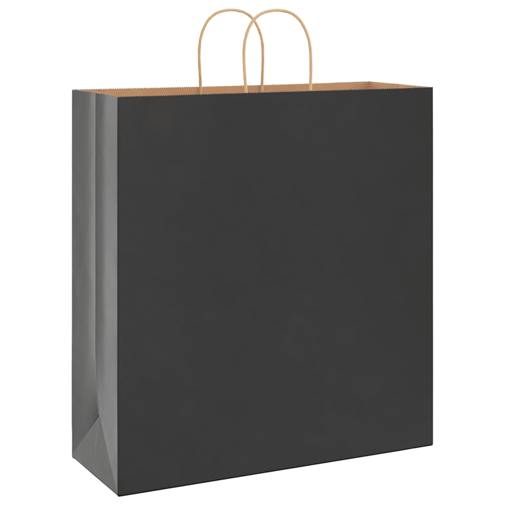 Sacos de papel 250 unid com alças preto 45x17x48 cm