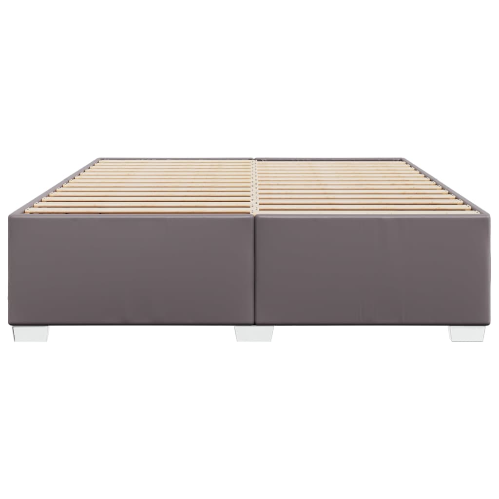 Estrutura de cama 180x200 cm couro artificial cinzento