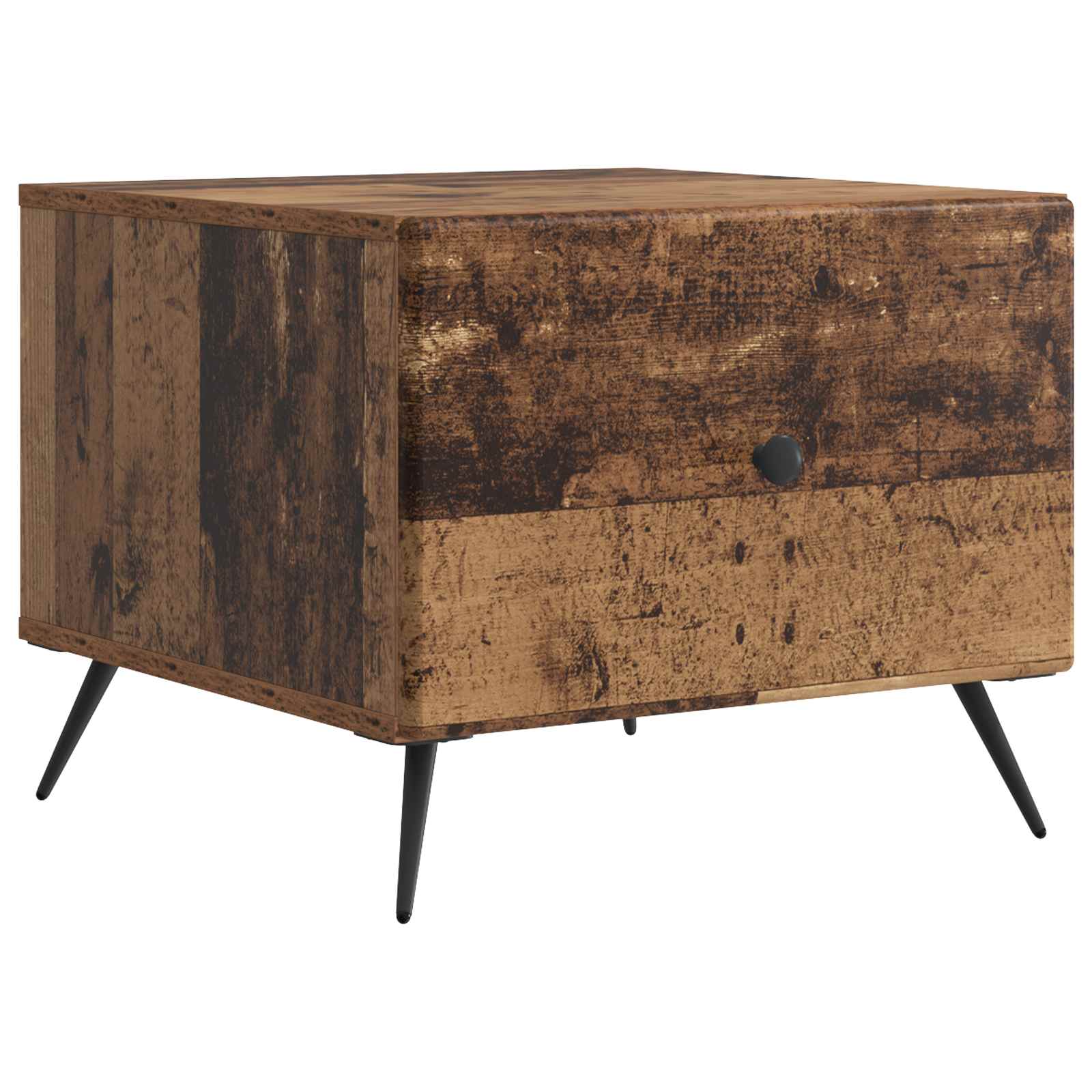 Mesa de centro com gaveta madeira antiga 49 x 50 x 40 cm