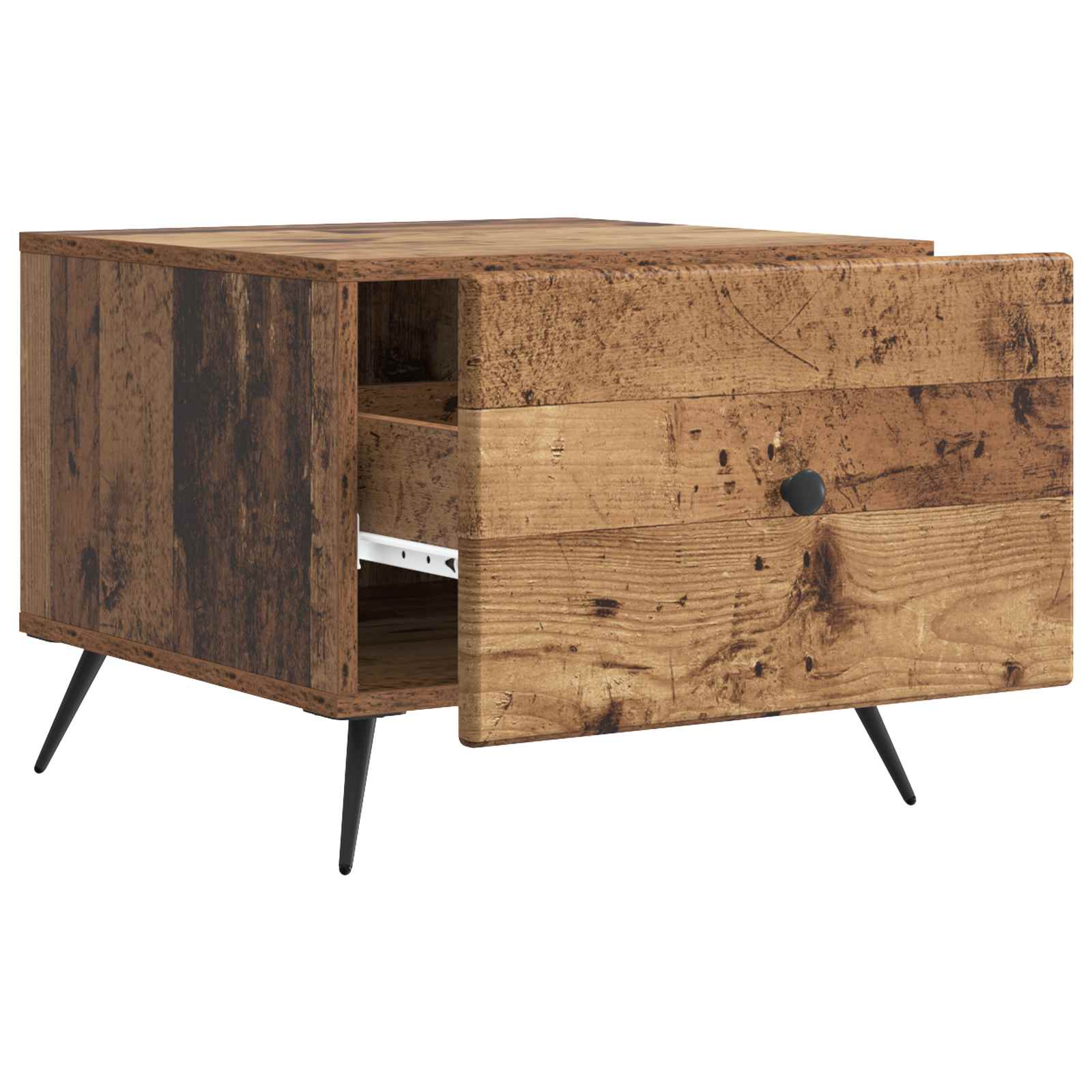 Mesa de centro com gaveta madeira antiga 49 x 50 x 40 cm
