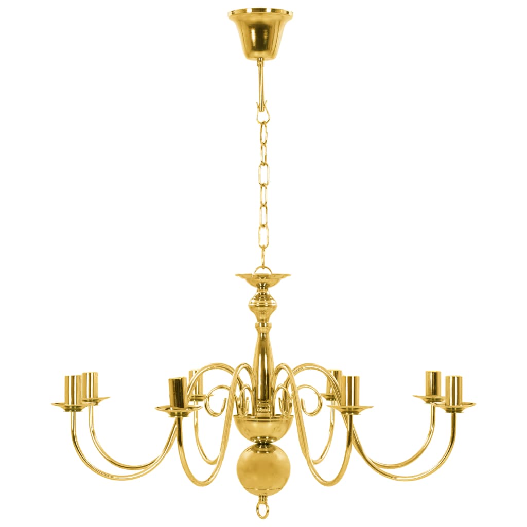 Lustre de 8 lâmpadas e14 dourado