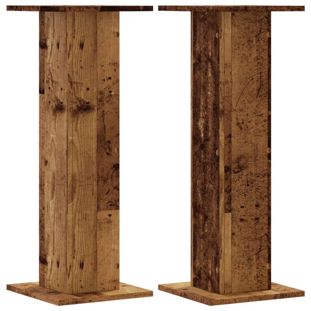 Suportes de colunas 2 pcs derivados de madeira madeira velha