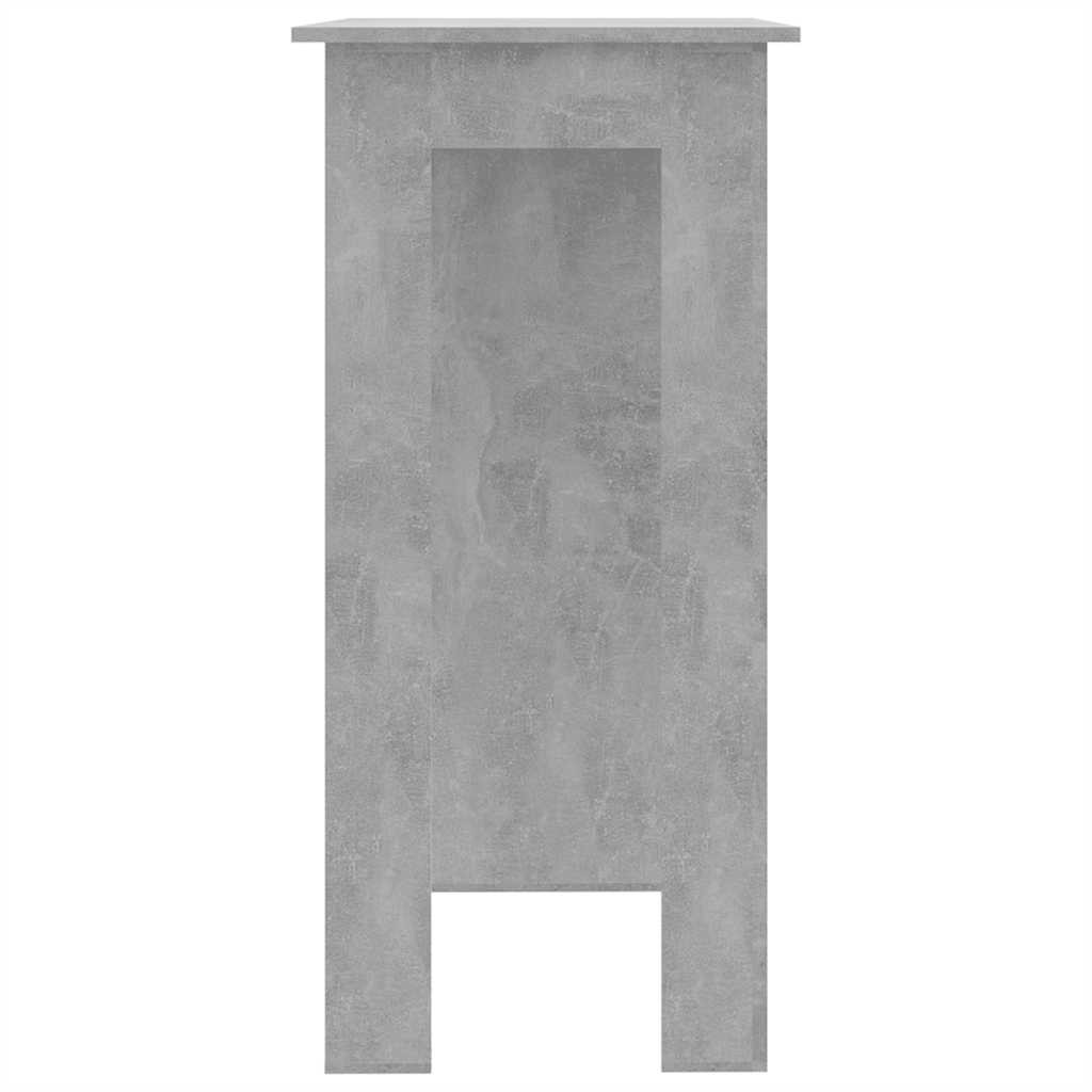 Mesa de bar c/ prateleiras derivados de madeira cinza cimento