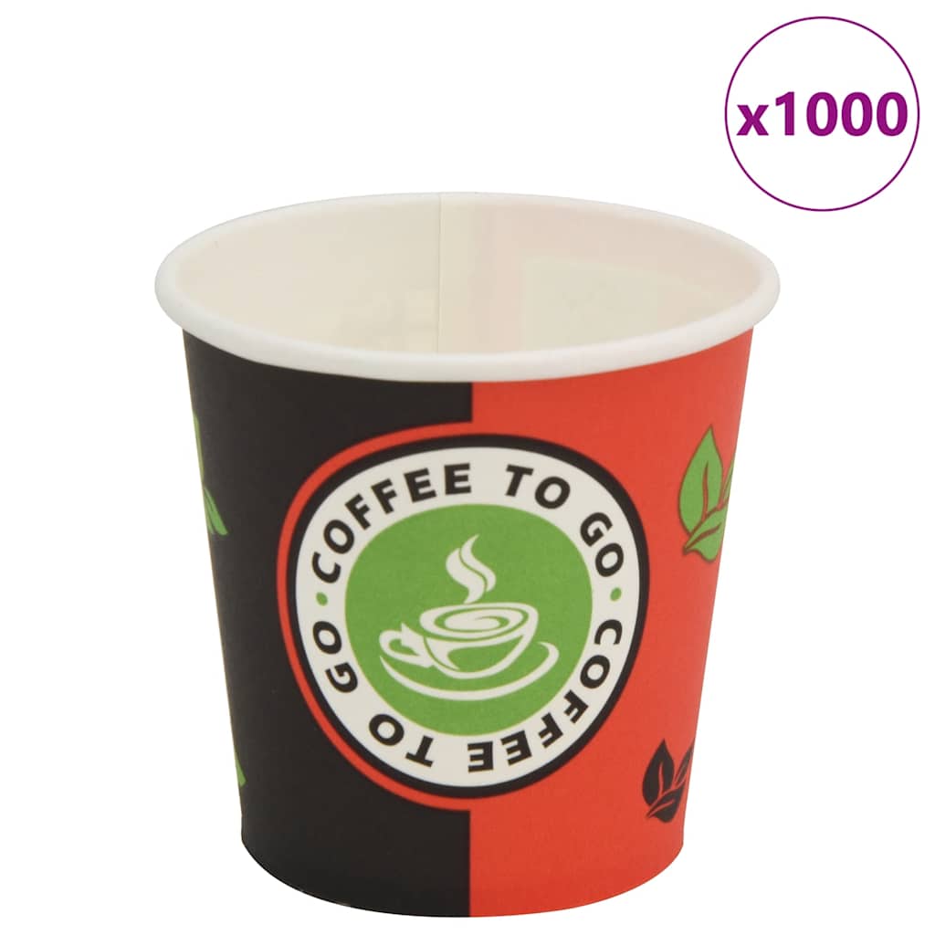 Copos de café descartáveis 1000 pcs papel 120 ml (4 oz)